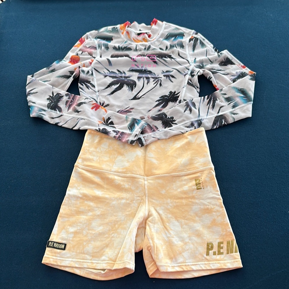 P.e nation shorts and top!